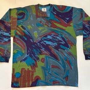 NEW 90’s VINTAGE GEOMETRIC LONG SLEEVE T-SHIRT